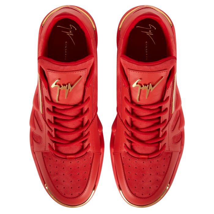  TALON-Red-Low-top Sneakers