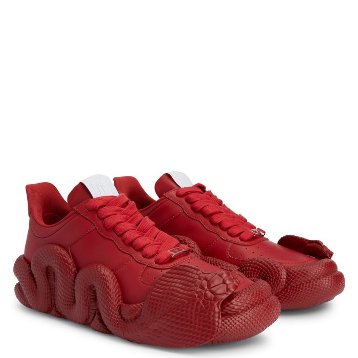  COBRAS-Red-Low-top Sneakers