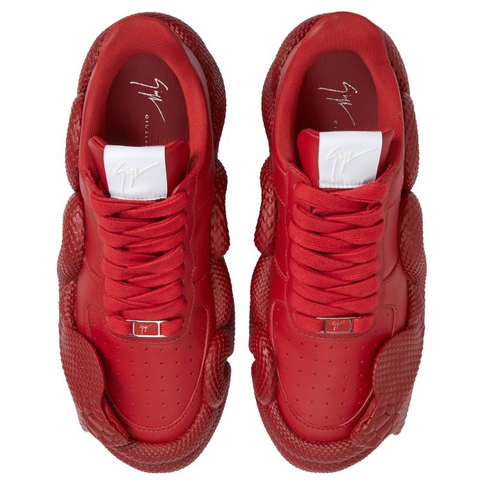  COBRAS-Red-Low-top Sneakers
