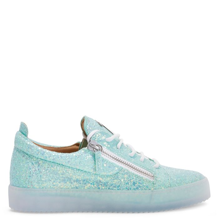  FRANKIE GLITTER-Blue-Low-top Sneakers