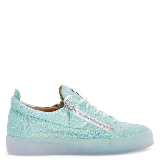  FRANKIE GLITTER-Blue-Low-top Sneakers