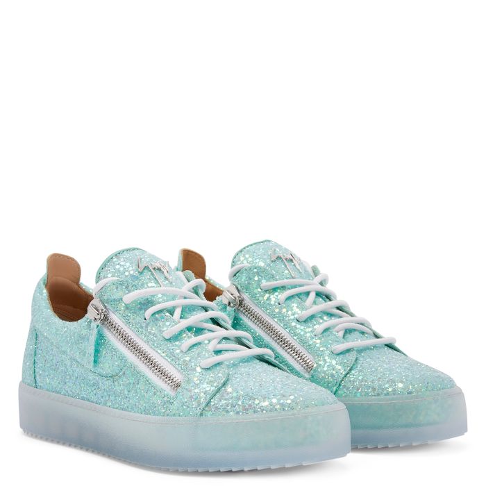  FRANKIE GLITTER-Blue-Low-top Sneakers
