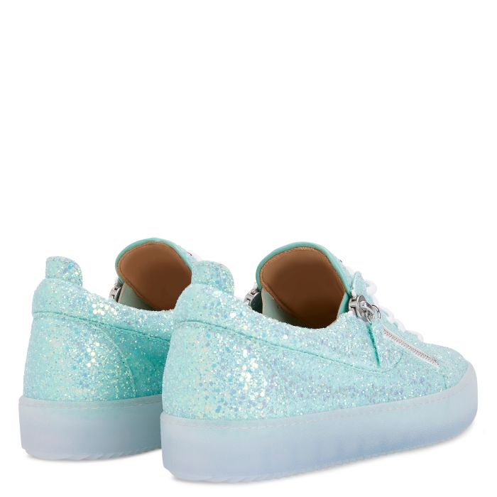  FRANKIE GLITTER-Blue-Low-top Sneakers