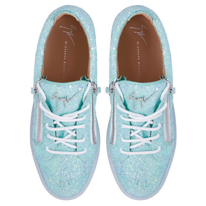  FRANKIE GLITTER-Blue-Low-top Sneakers