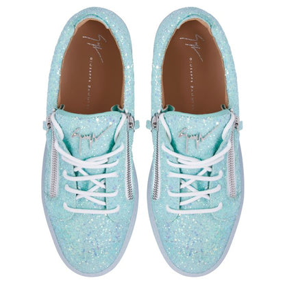  FRANKIE GLITTER-Blue-Low-top Sneakers