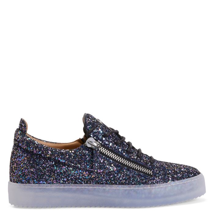  FRANKIE GLITTER-Blue-Low-top Sneakers