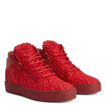  KRISS-Red-Mid Top Sneakers
