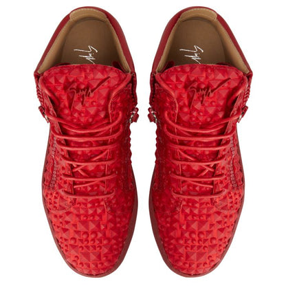  KRISS-Red-Mid Top Sneakers