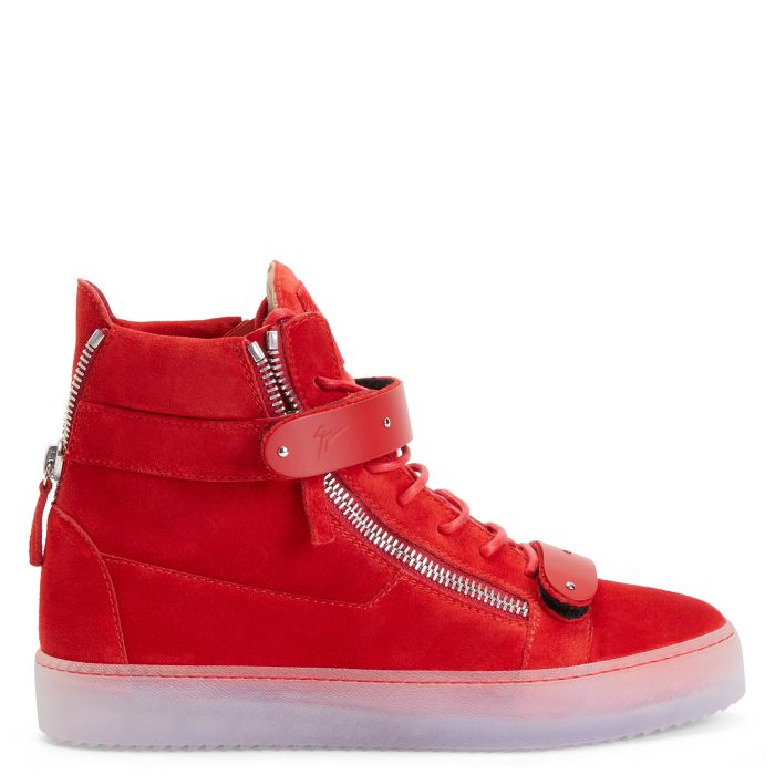  COBY-Red-Mid Top Sneakers