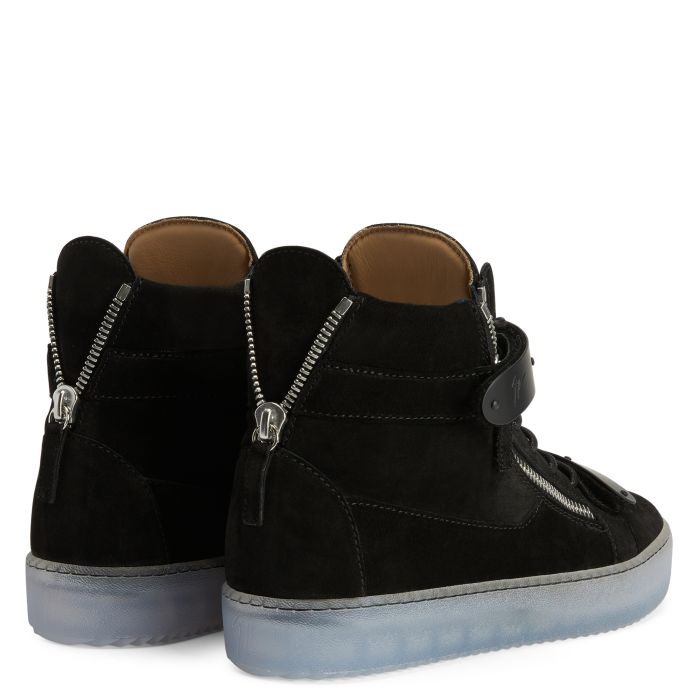  COBY-Black-Mid Top Sneakers
