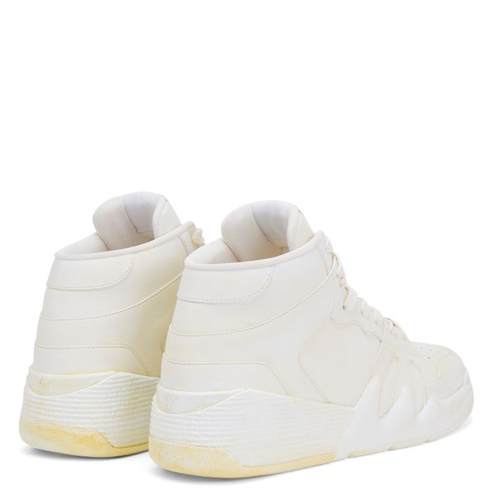  TALON-White-Mid Top Sneakers