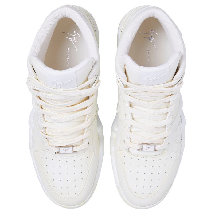  TALON-White-Mid Top Sneakers