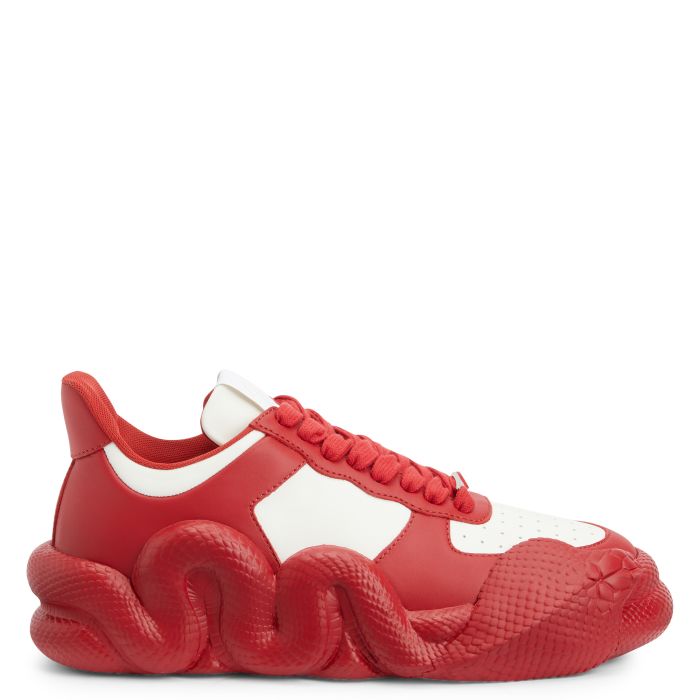  COBRAS-Red-Low-top Sneakers