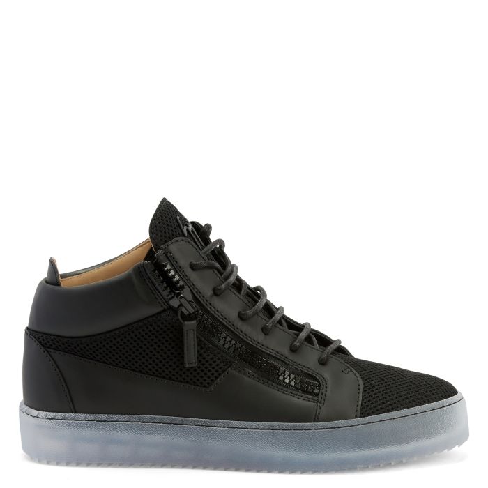  KRISS-Black-Mid Top Sneakers