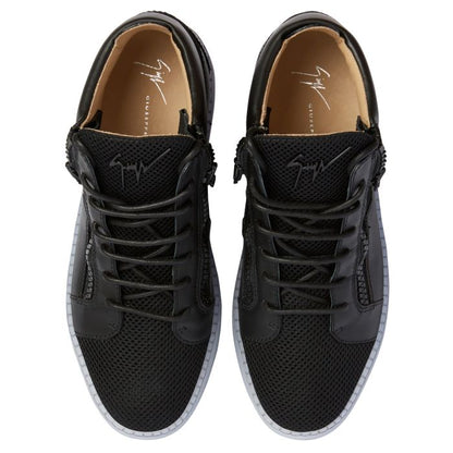  KRISS-Black-Mid Top Sneakers