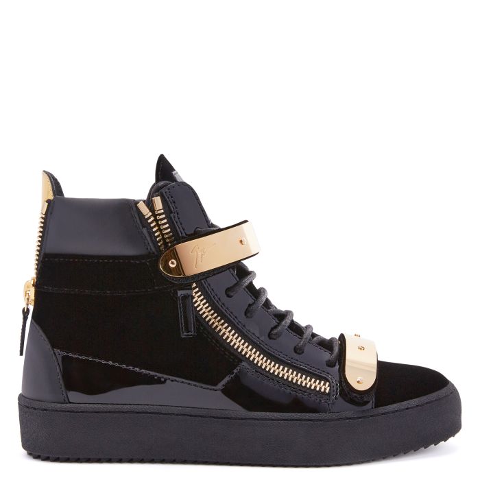  COBY-Black-Mid Top Sneakers