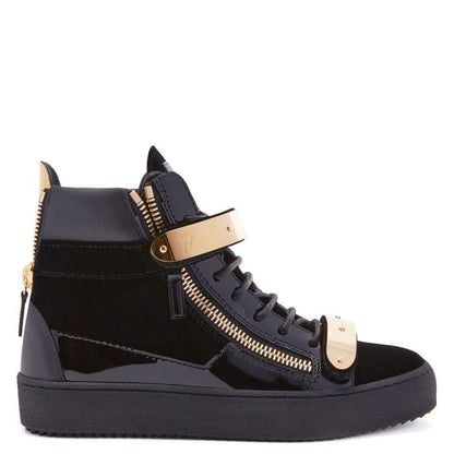  COBY-Black-Mid Top Sneakers