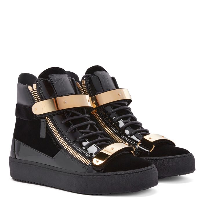  COBY-Black-Mid Top Sneakers