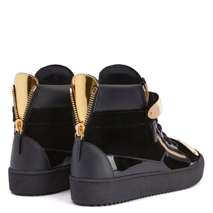  COBY-Black-Mid Top Sneakers