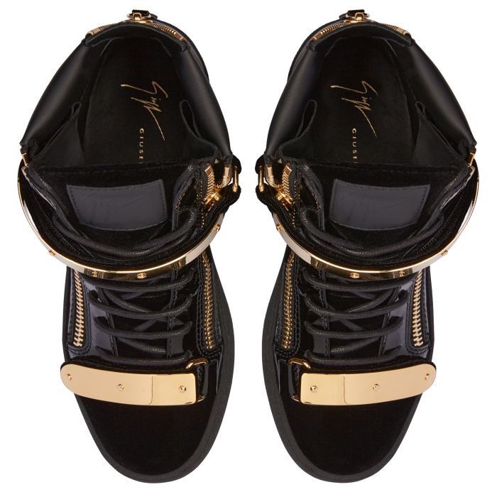  COBY-Black-Mid Top Sneakers