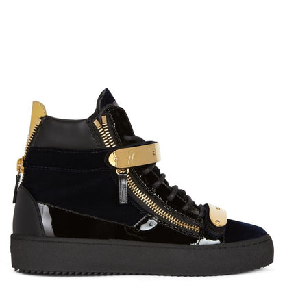  COBY-Blue-Mid Top Sneakers