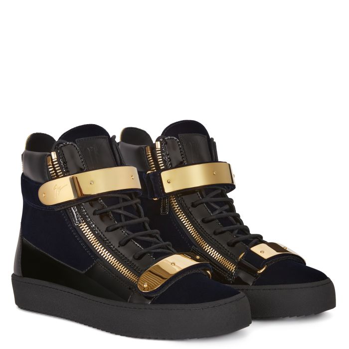  COBY-Blue-Mid Top Sneakers