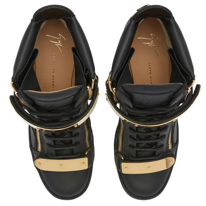  COBY WEDGE-Black-Mid Top Sneakers