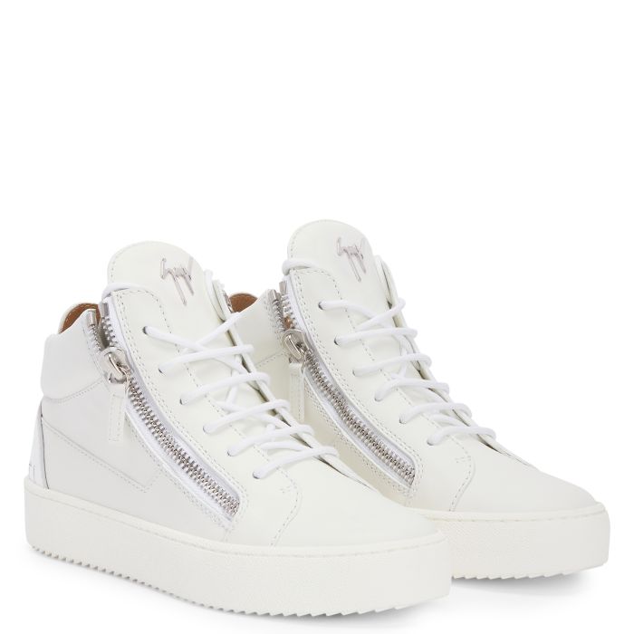  KRISS-White-Mid Top Sneakers