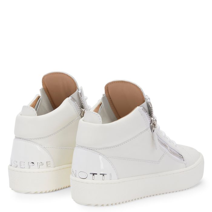  KRISS-White-Mid Top Sneakers