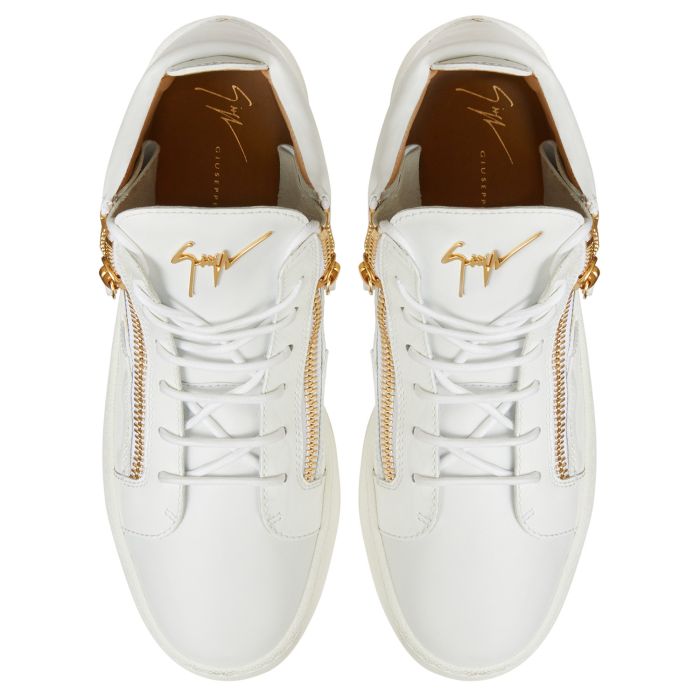  KRISS-White-Mid Top Sneakers