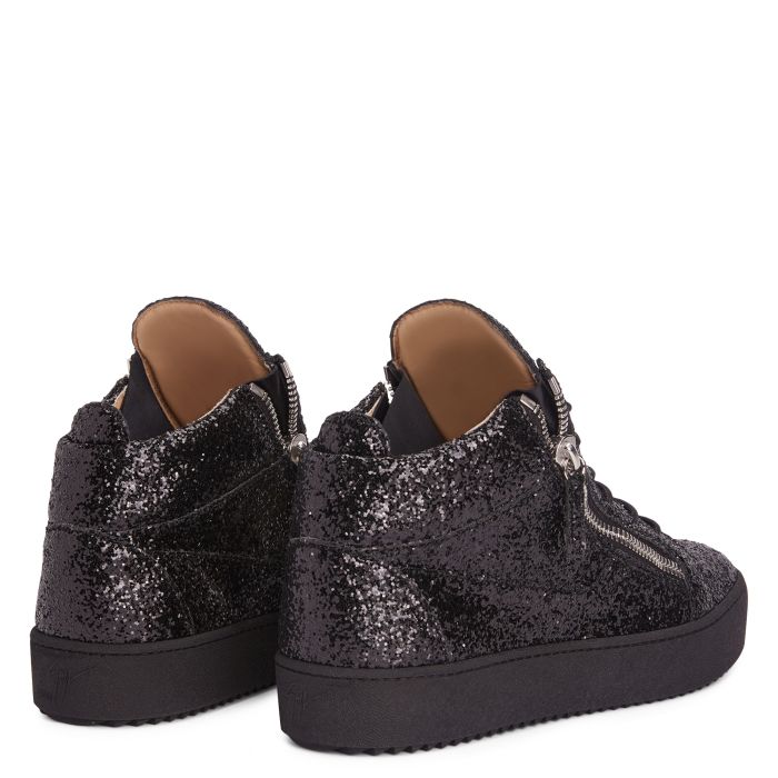  KRISS-black-Mid Top Sneakers