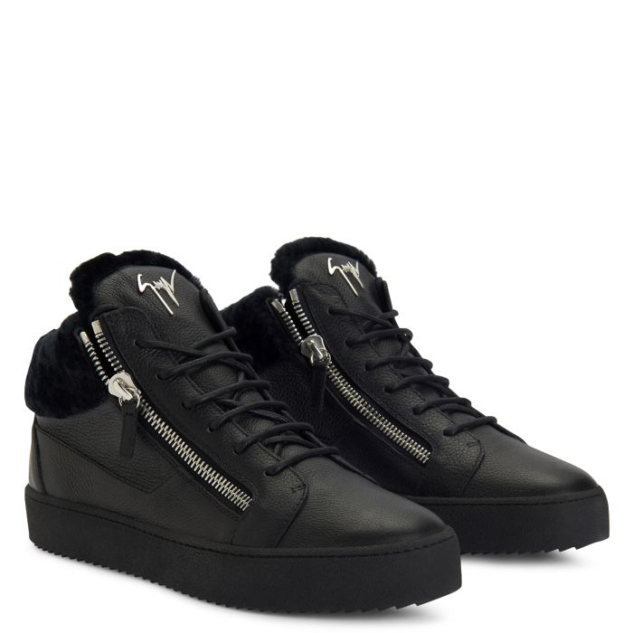  KRISS-Black-Mid Top Sneakers