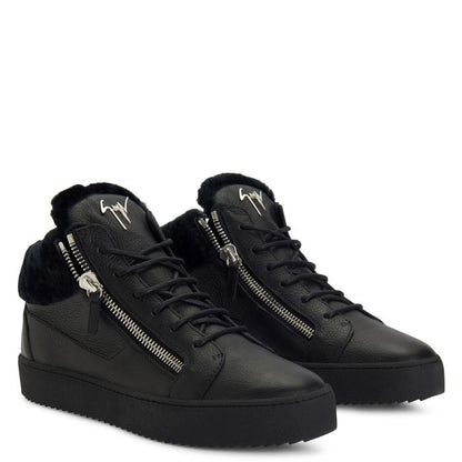  KRISS-Black-Mid Top Sneakers