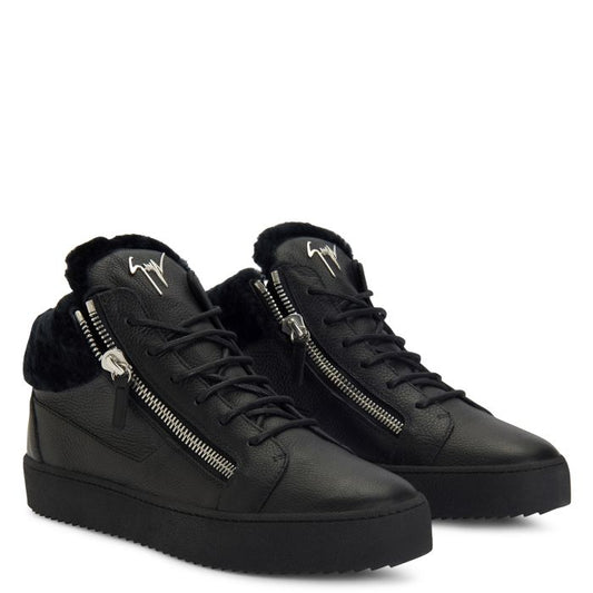  KRISS-Black-Mid Top Sneakers