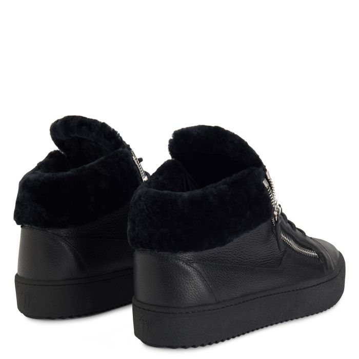  KRISS-Black-Mid Top Sneakers