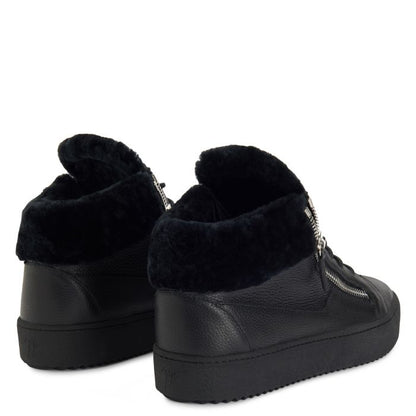  KRISS-Black-Mid Top Sneakers