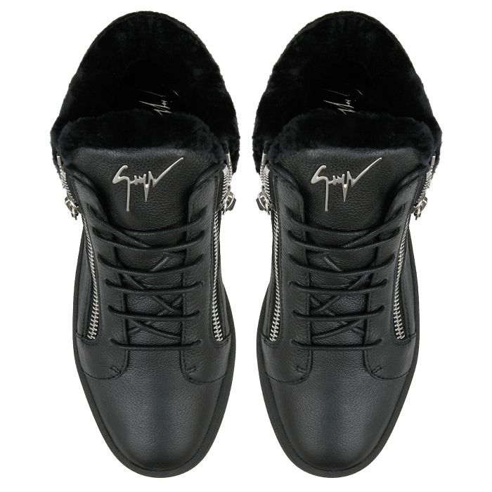  KRISS-Black-Mid Top Sneakers