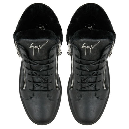  KRISS-Black-Mid Top Sneakers