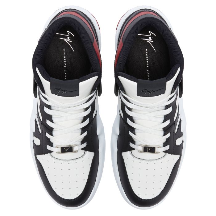  TALON-Red-Mid Top Sneakers