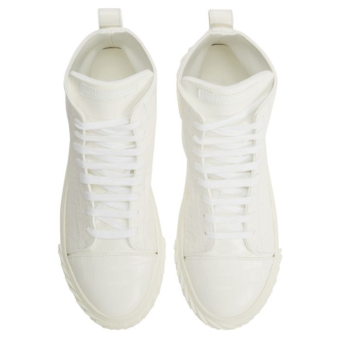  ECOBLABBER-White-Mid Top Sneakers