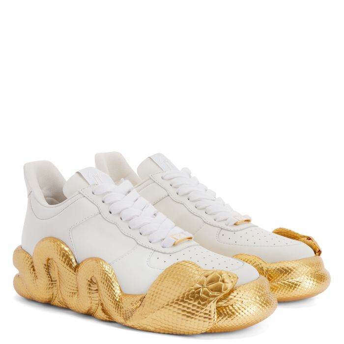  COBRAS-White-Low-top Sneakers
