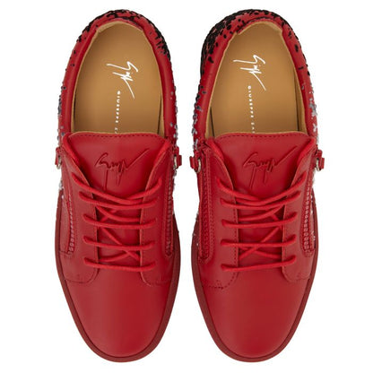  FRANKIE-Red-Low-top Sneakers