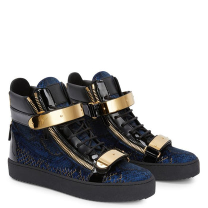  COBY-Blue-Mid Top Sneakers