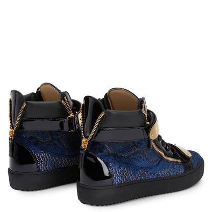  COBY-Blue-Mid Top Sneakers