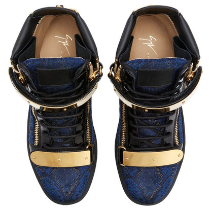  COBY-Blue-Mid Top Sneakers