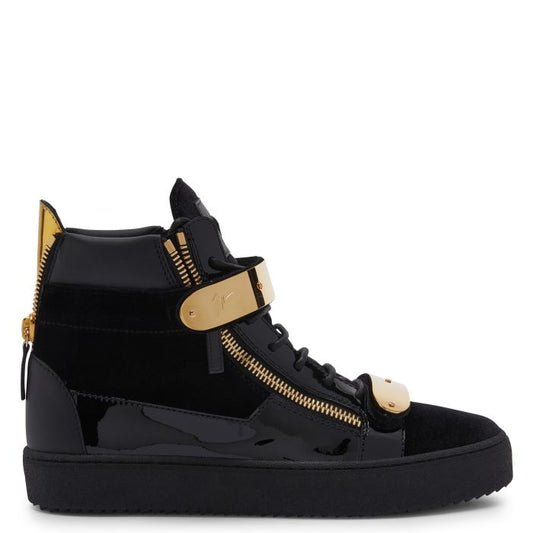  COBY-Black-Mid Top Sneakers