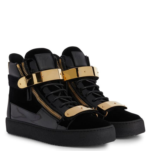  COBY-Black-Mid Top Sneakers