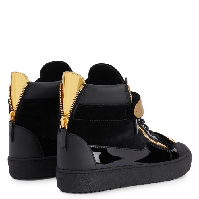  COBY-Black-Mid Top Sneakers