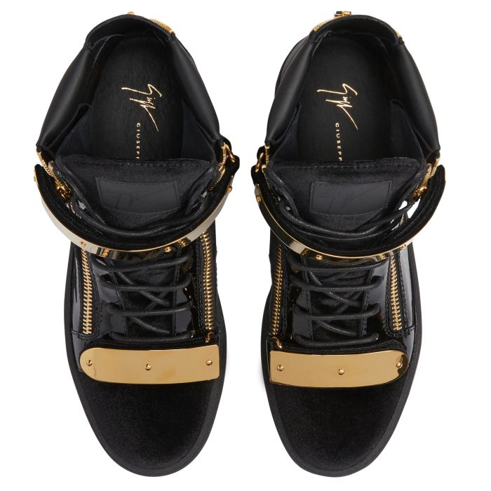  COBY-Black-Mid Top Sneakers