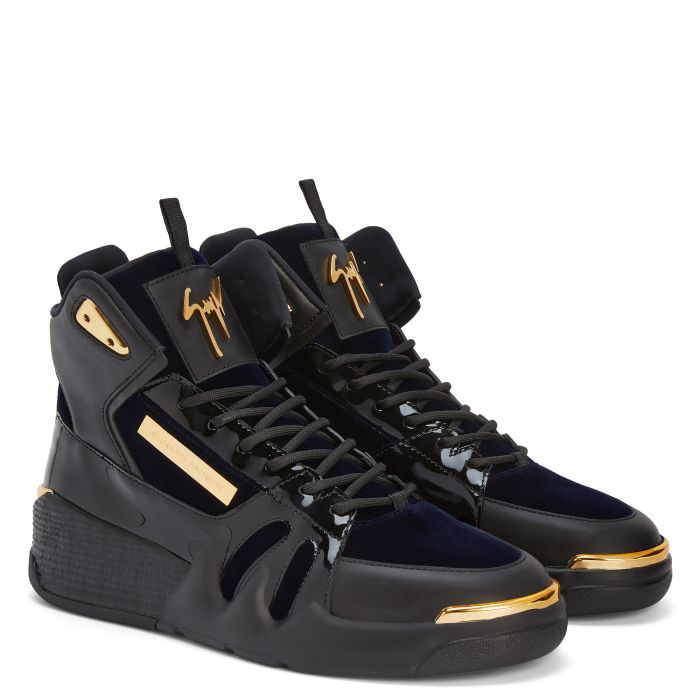  TALON-Black-Mid Top Sneakers